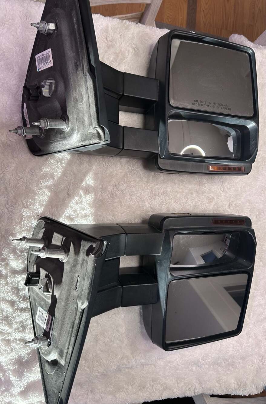 OEM Ford F-150 Power Heated Telescoping Towing Mirrors Pair Blue 2009-2014